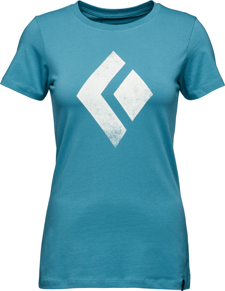 Black Diamond Women's Shortsleeve Chalked Up Tee Cerulean Blue Black Diamond