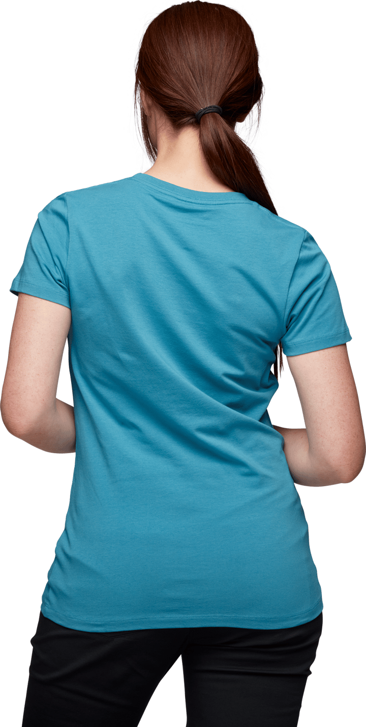 Black Diamond Women's Shortsleeve Chalked Up Tee Cerulean Blue Black Diamond