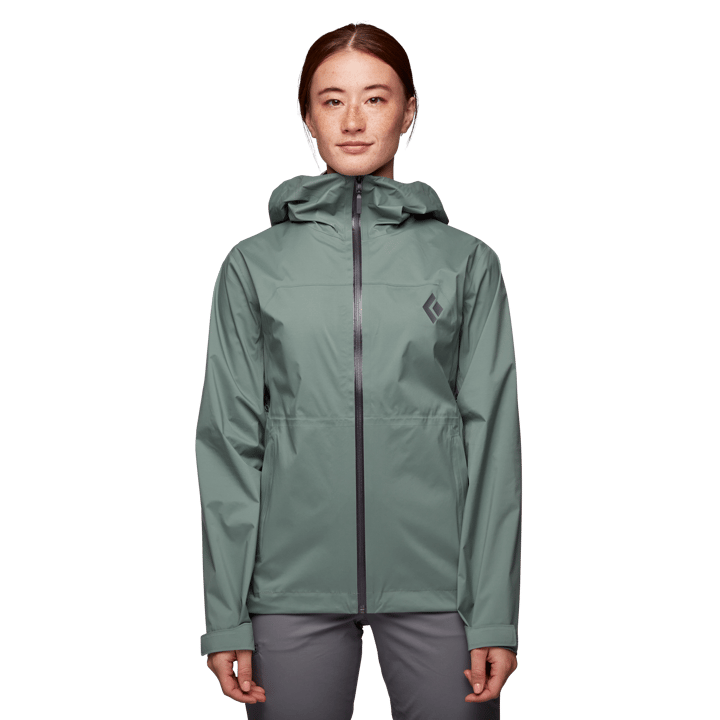 Black Diamond Women's StormLine Stretch Rain Shell Jacket Laurel Green Black Diamond