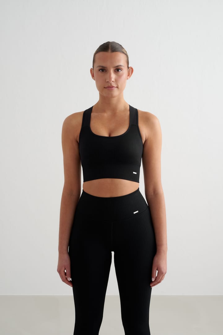Aim'n Women's High Support Ribbed Bra Black Aim'n