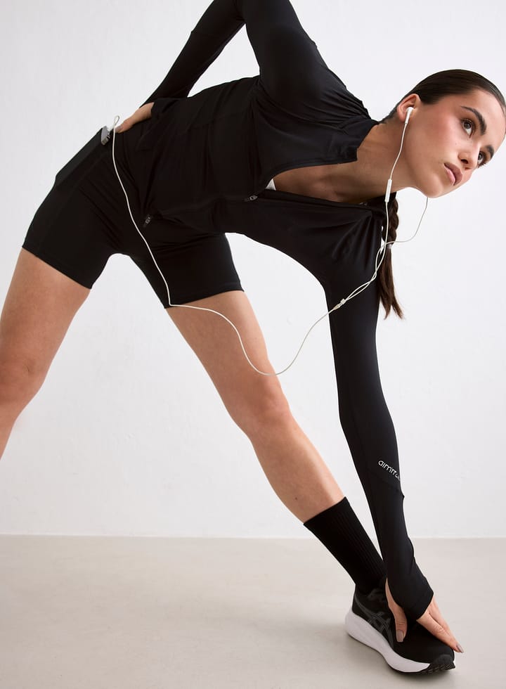 Aim'n Women's Running Midi Biker Shorts Black Aim'n