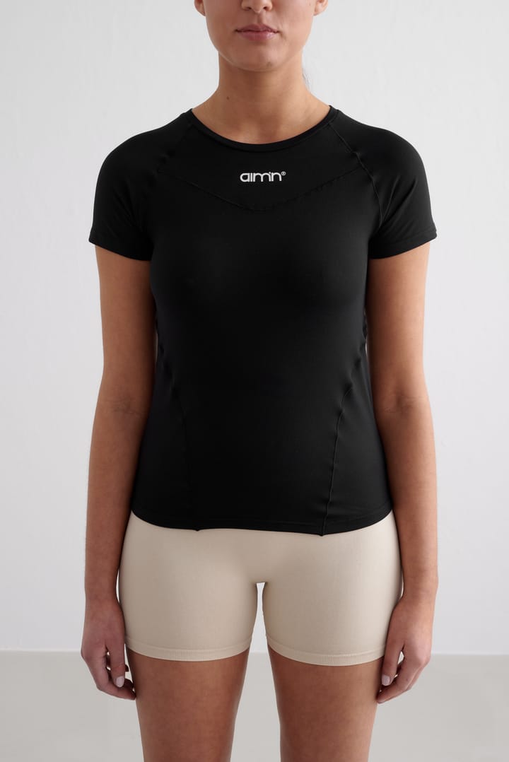Aim'n Women's Soft Basic Short Sleeve Black Aim'n
