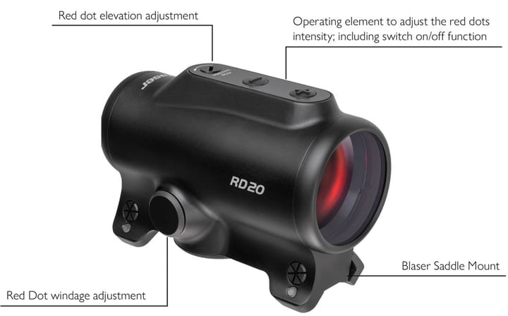Blaser Blaser Rd20 Rødpunktsikte Tyskprodusert Kvalitetsoptikk Blaser