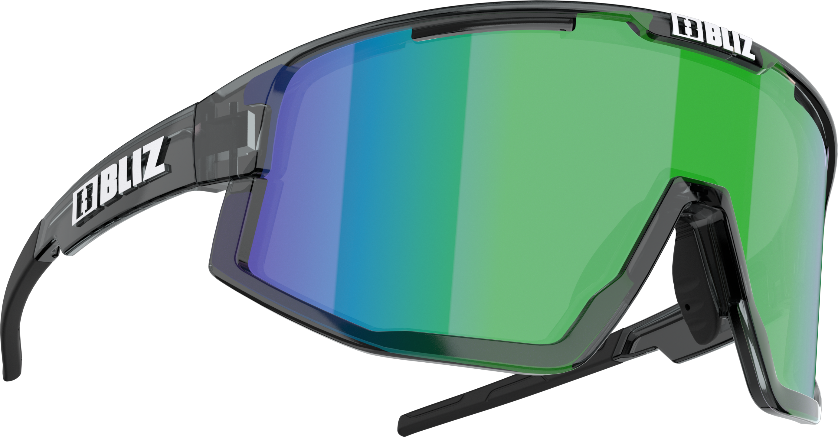 Bliz Fusion Small Crystal Black/Brown with Green Multi Sportglasögon Crystal Black Brown w Green Multi OneSize