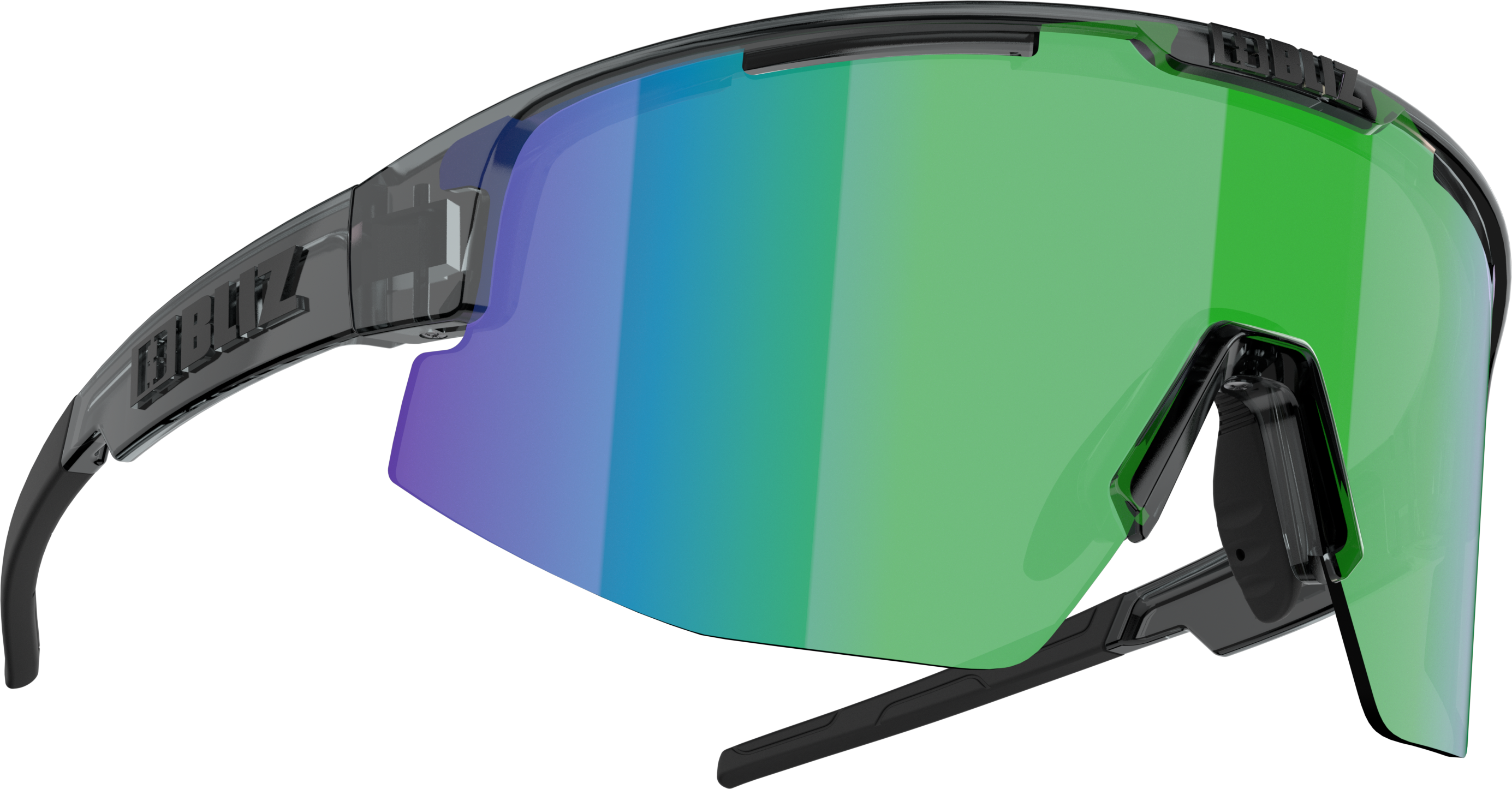 Matrix Crystal Black Brown/Green Mirr, sportsbriller, solbriller, unisex CRYSTAL BLACK