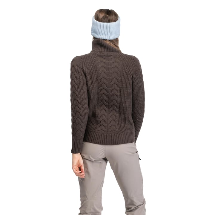 Bergans Women´s Milde Knitted Wool Half Zip  Dark Chocolate Bergans