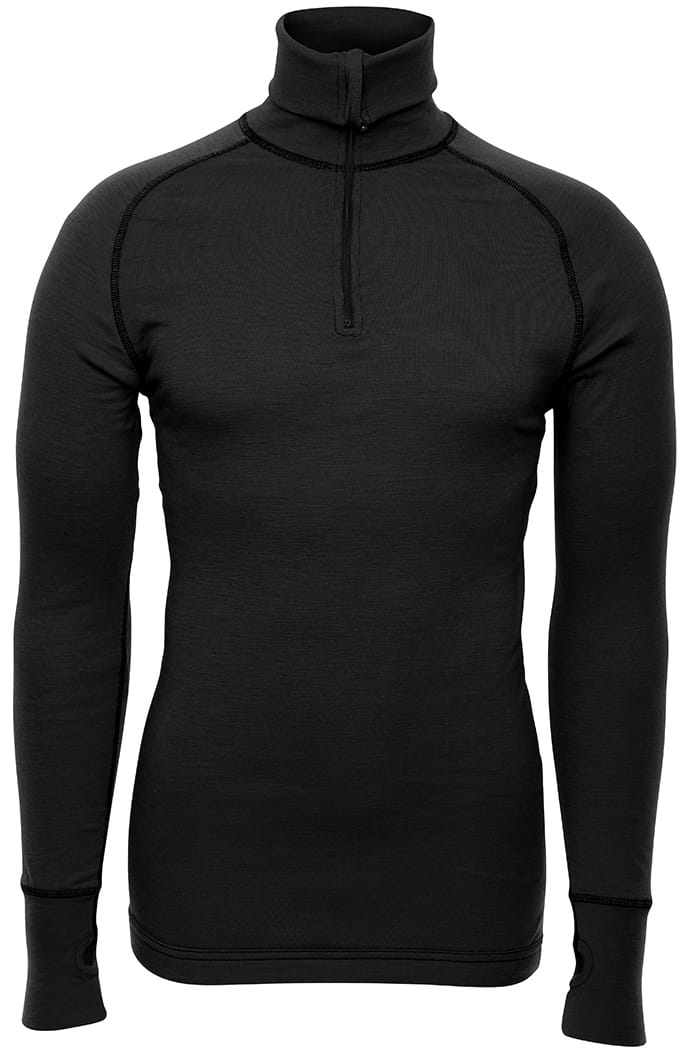 Brynje Unisex Arctic Zip Polo Shirt  Black