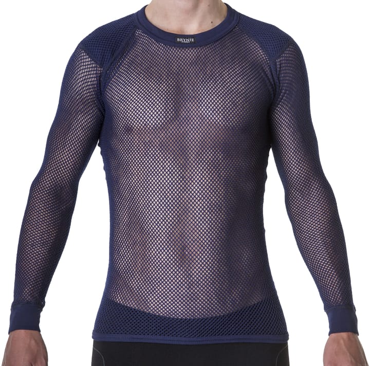 Brynje Unisex Super Thermo Shirt with Shoulder Inlay Navy Brynje