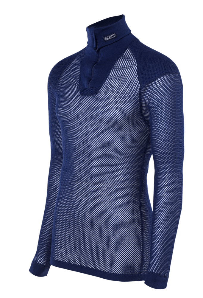 Brynje Super Thermo Zip Polo With inlay Navy Brynje