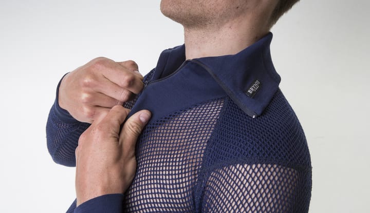 Brynje Super Thermo Zip Polo With inlay Navy Brynje