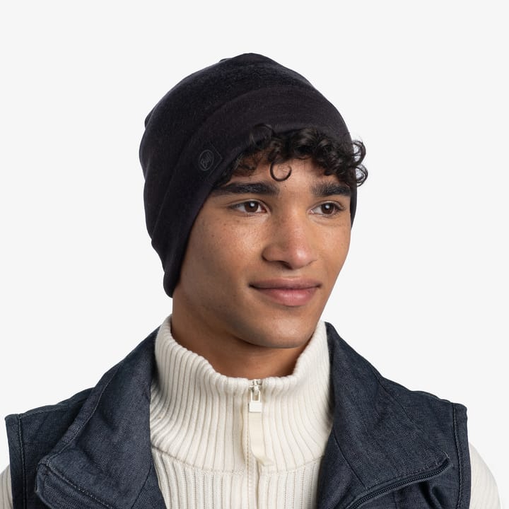 Buff Heavyweight Merino Wool Hat Loose Solid Black Buff Buff Heavyweight Merino Wool Hat Loose Solid Black Buff