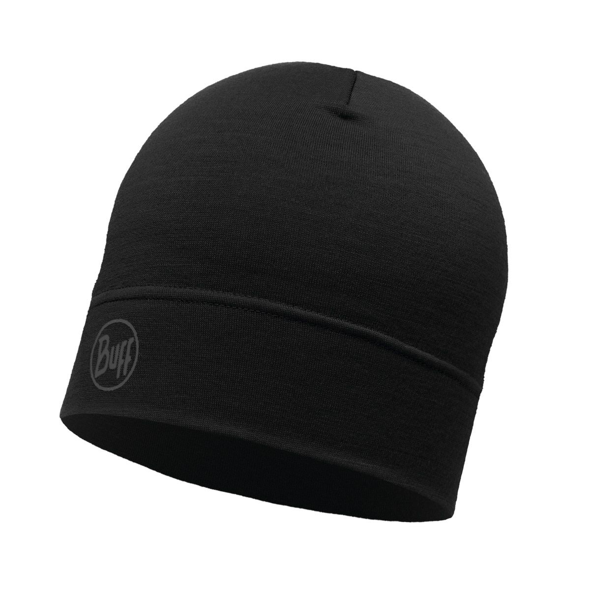 Lightweight Merino Wool Hat Solid Black
