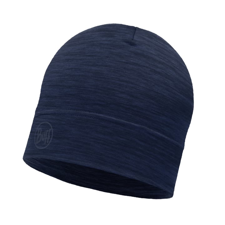 Lightweight Merino Wool Hat Solid Denim Buff