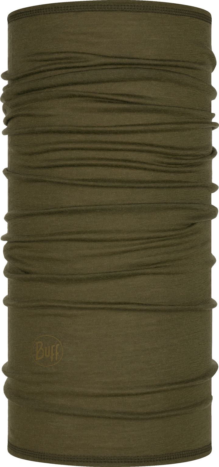 Buff Lightweight Merino Wool Tubular Solid Bark Buff