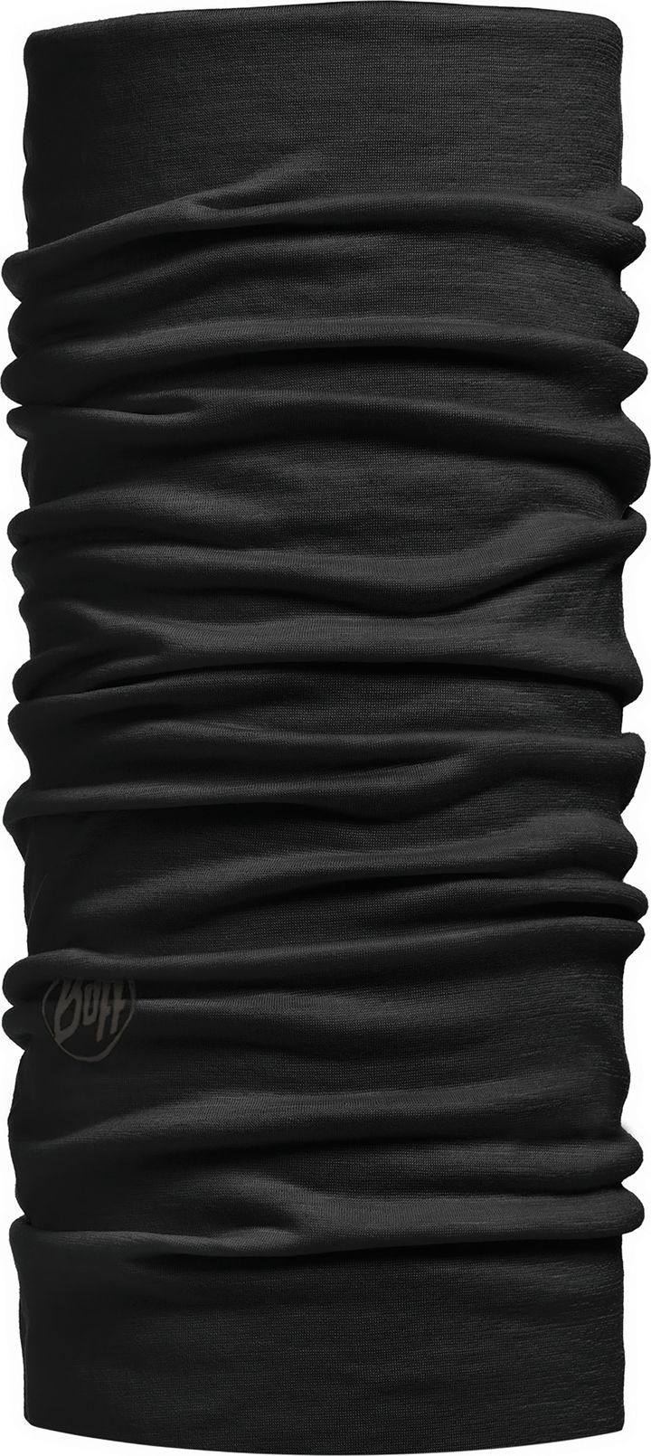 Buff Lightweight Merino Wool Tubular Solid Black Buff