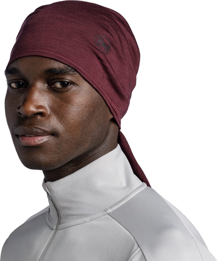 Buff Merino Lightweight Neckwear Solid Garnet Buff