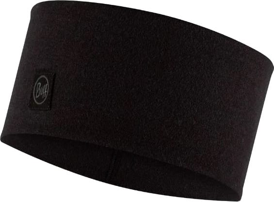 Merino Wide Headband Solid Black