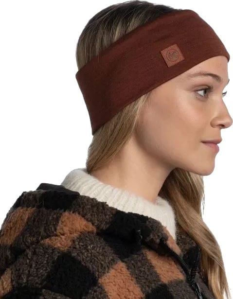 Merino Wide Headband Solid Sienna Buff