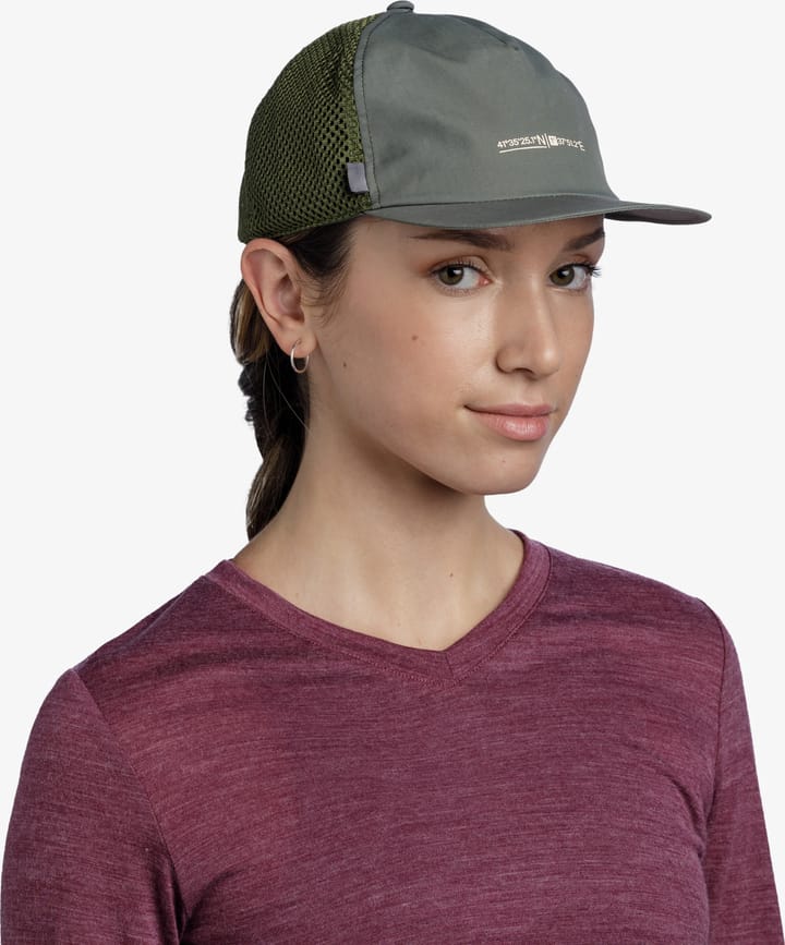 Buff Pack Trucker Cap Solid Military Buff