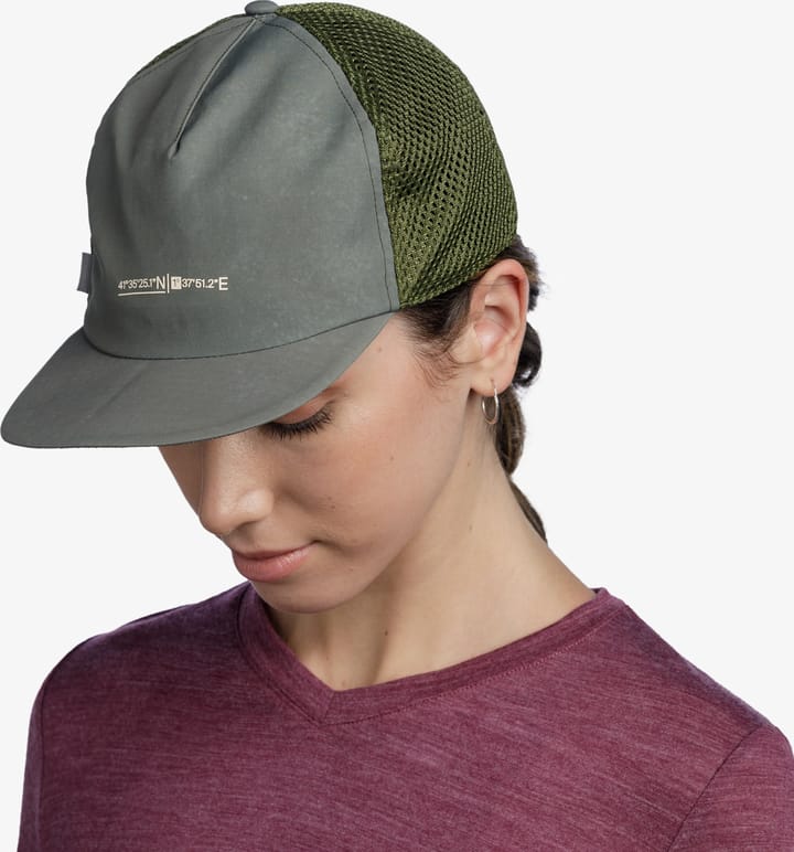 Buff Pack Trucker Cap Solid Military Buff