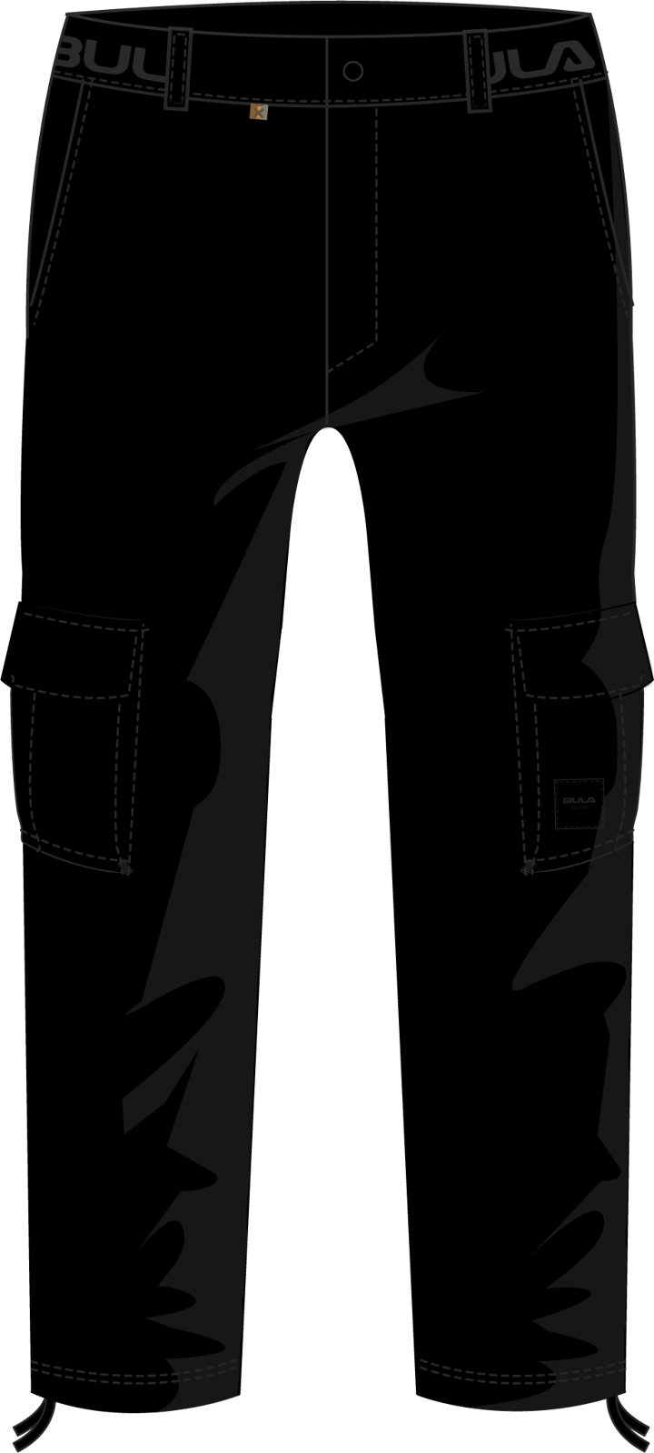 Men's Camper Cargo Pants BLACK Bula