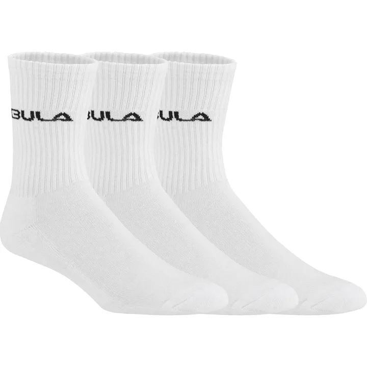 Bula Men's Classic Socks 3pk White