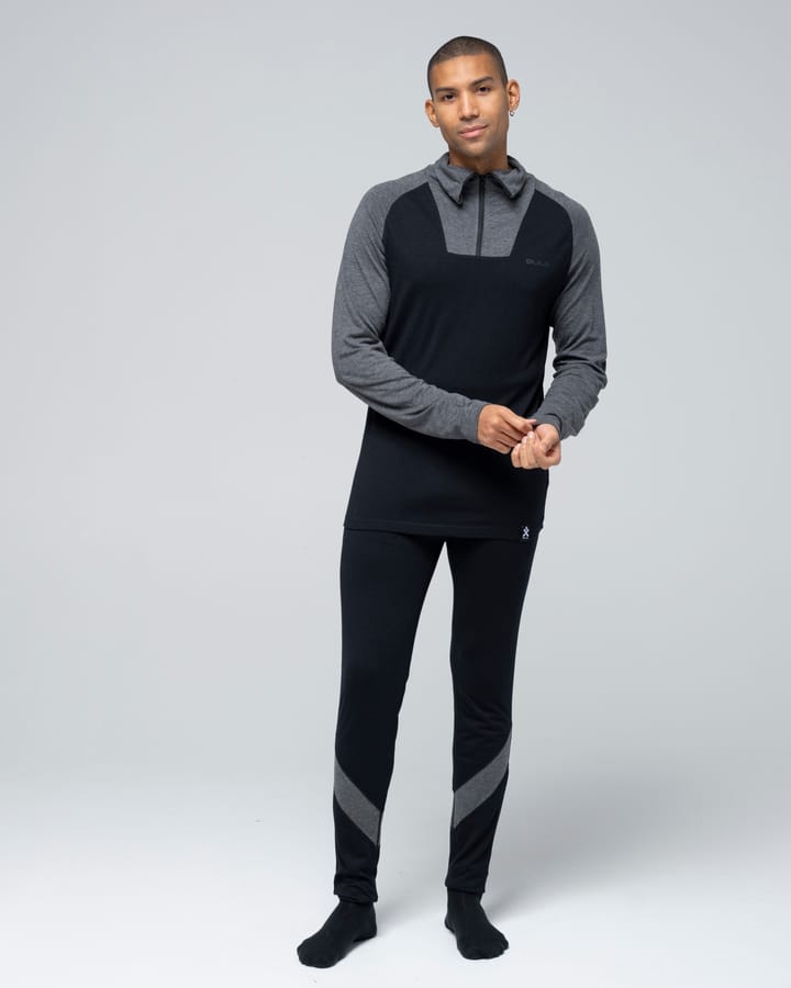 Bula Men's Retro Merino Wool Halfzip Sweater Black Bula Bula Men's Retro Merino Wool Halfzip Sweater Black Bula