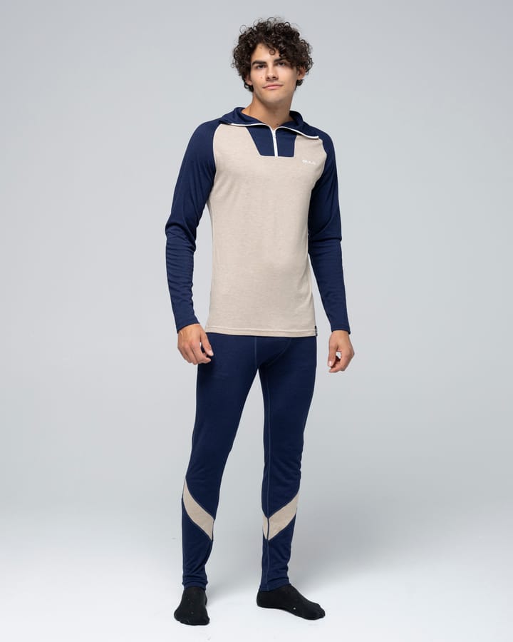 Bula Men's Retro Merino Wool Halfzip Sweater Navy Bula