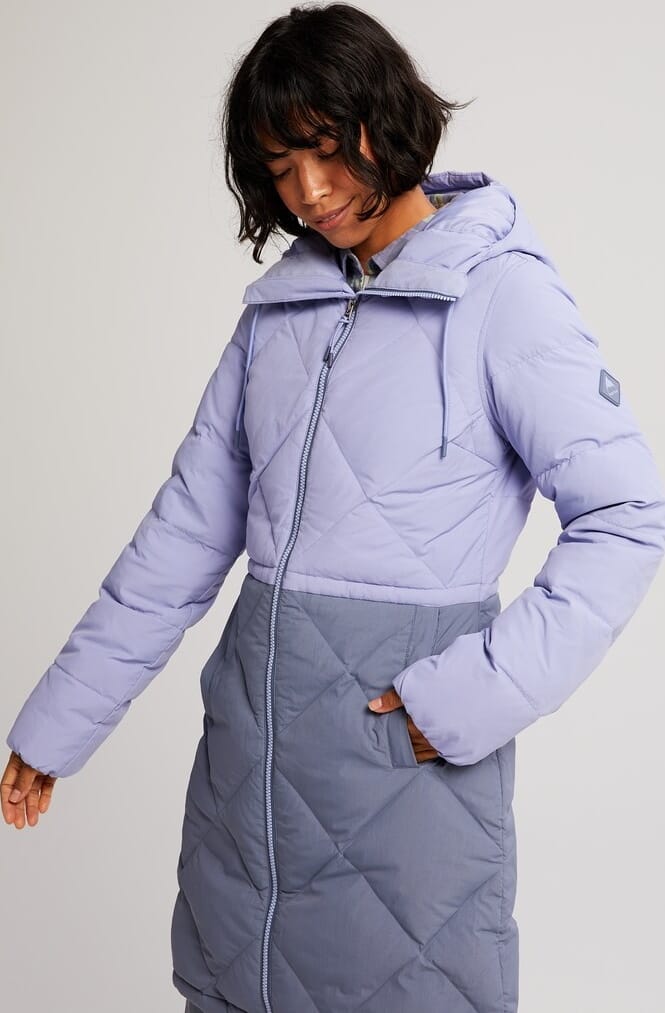 Burton Women's Chescott Down Jacket Foxglove Violet/Folkstone Gray Burton