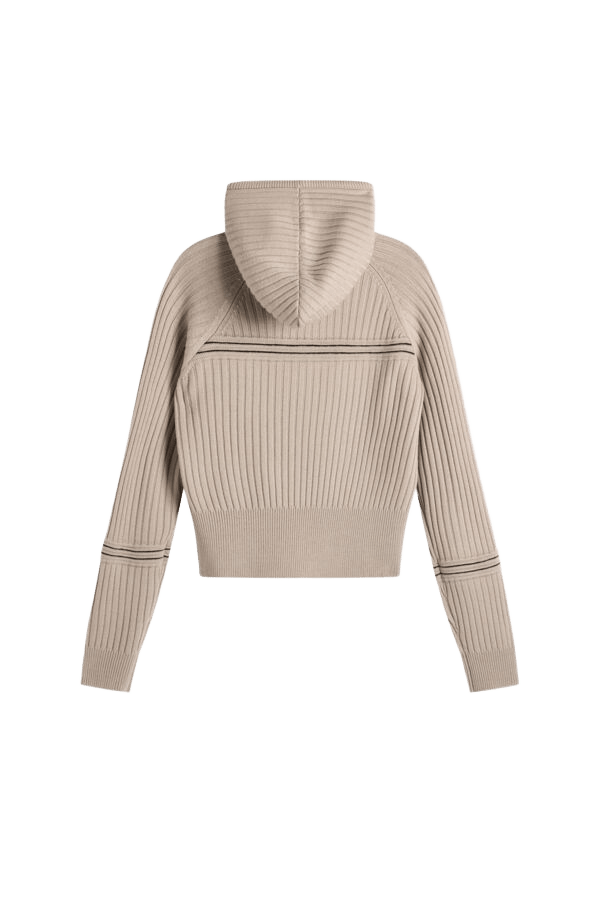 J.Lindeberg Women´s Hilda Knitted Rib Hoodie Moonbeam J.Lindeberg