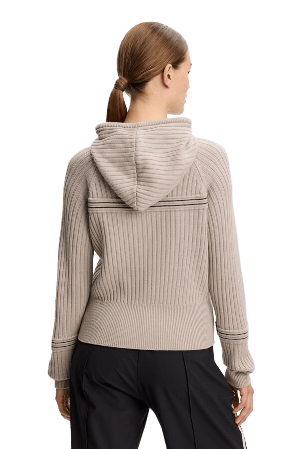 J.Lindeberg Women´s Hilda Knitted Rib Hoodie Moonbeam J.Lindeberg