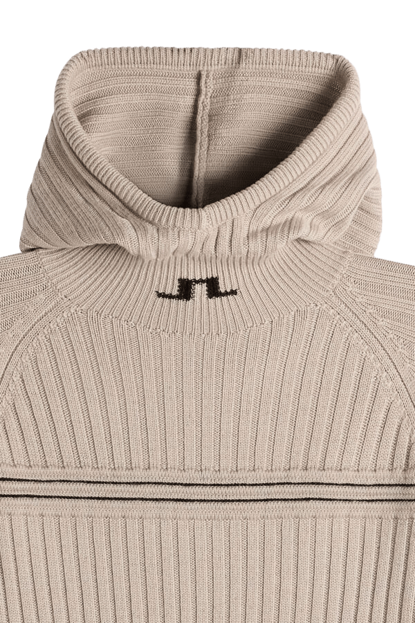 J.Lindeberg Women´s Hilda Knitted Rib Hoodie Moonbeam J.Lindeberg