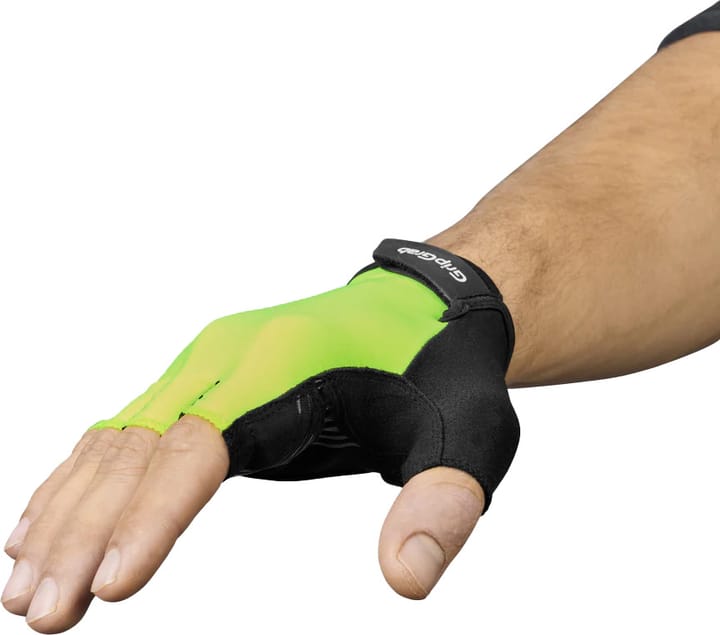 Gripgrab Ride Padded Short Finger Summer Gloves Yellow Hi-vis Gripgrab