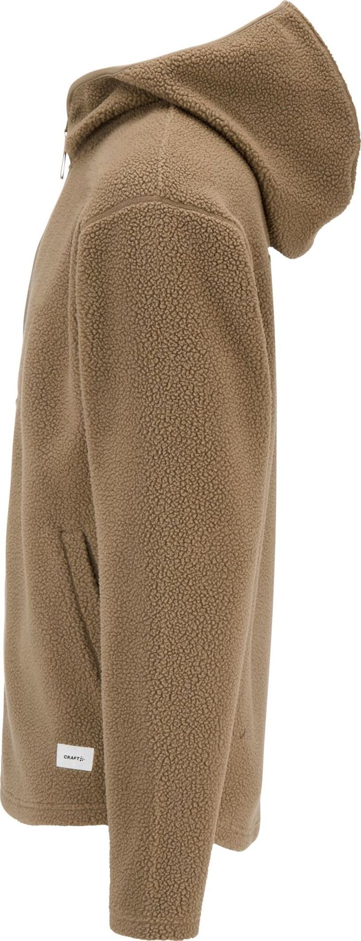 Craft Men's Join Pile Fleece Full Zip Hood Taupe Craft