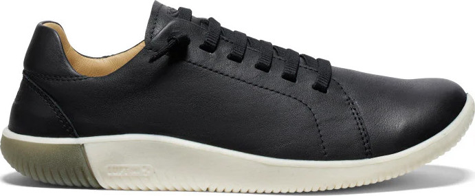 Keen Women's KNX Leather Sneaker Black/Star White Sneakers 36