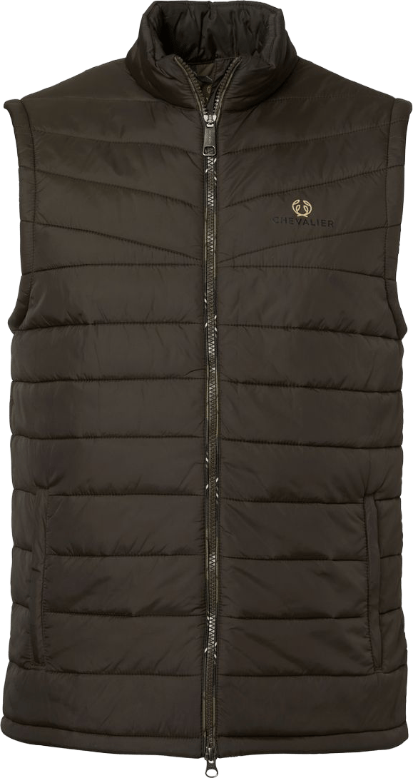 Chevalier Men's Quintin Padded Vest Leather Brown Chevalier