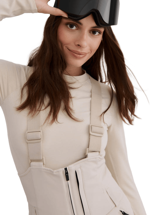 Aim'n Women's Stretch Thermo Bib Pants Café Au Lait Aim'n Aim'n Women's Stretch Thermo Bib Pants Café Au Lait Aim'n