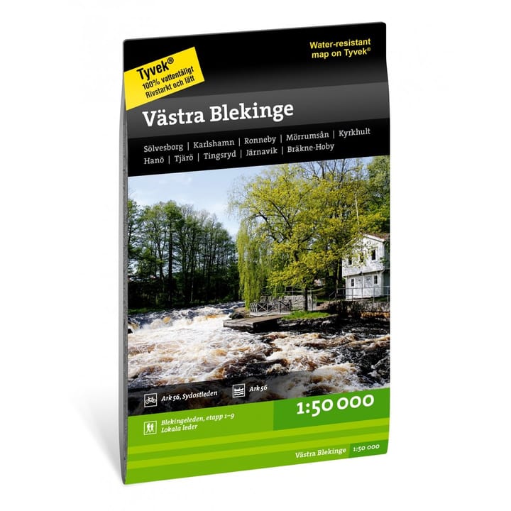 Calazo förlag Blekinge - Västra 1:50.000 NoColour Calazo förlag