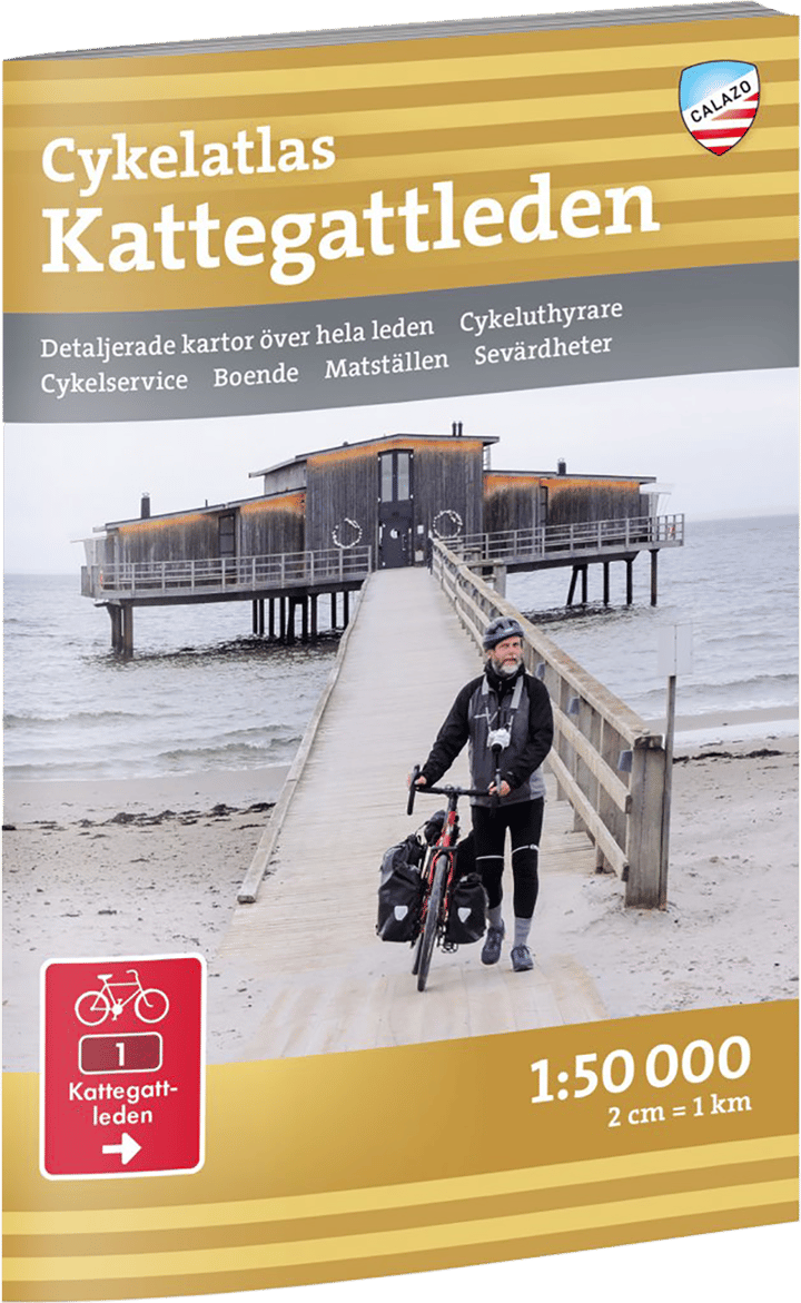 Calazo förlag Cykelatlas Kattegattleden 1:50.000 NoColour Calazo förlag