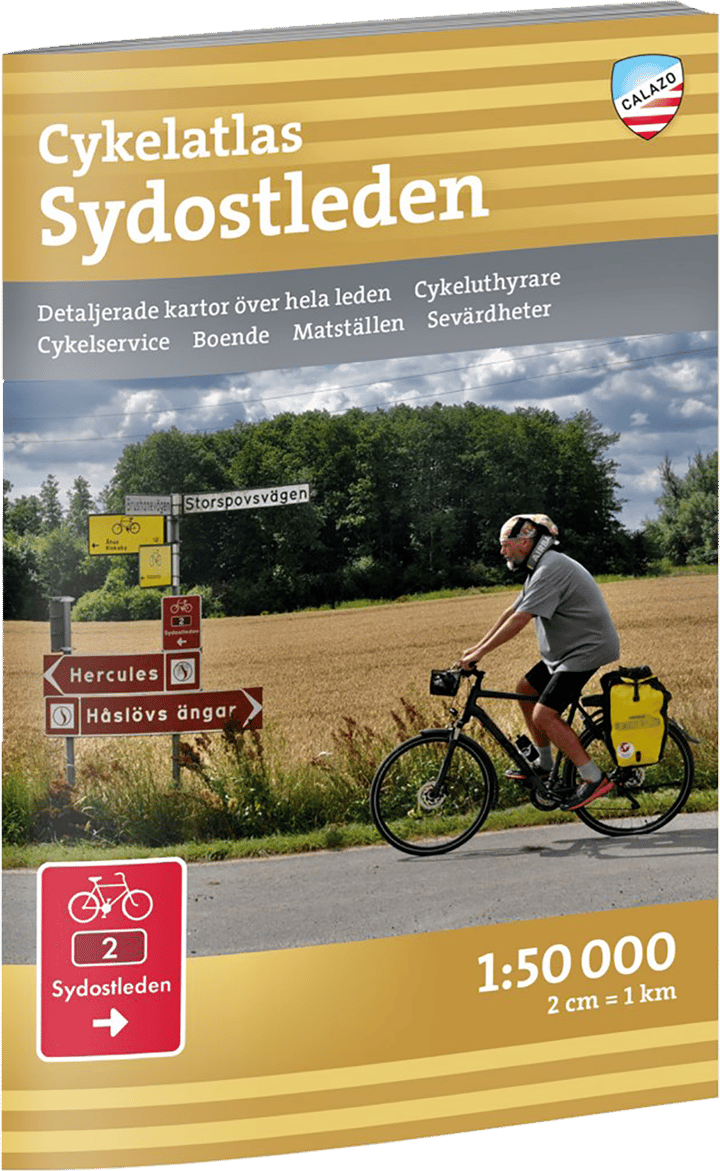 Calazo förlag Cykelatlas Sydostleden 1:50.000 NoColour Calazo förlag