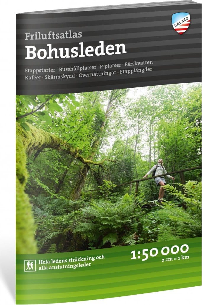 Calazo förlag Friluftsatlas Bohusleden 1:50.000 NoColour Calazo förlag