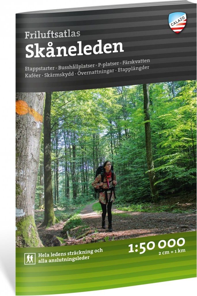 Calazo förlag Friluftsatlas Skåneleden 1:50.000 NoColour Calazo förlag