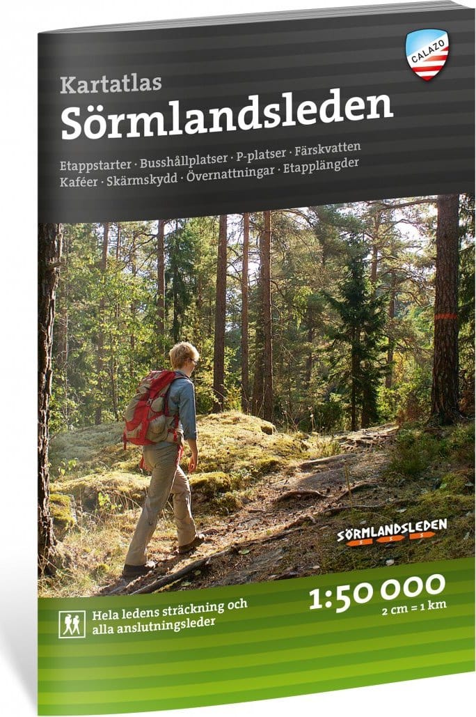 Calazo förlag Friluftsatlas Sörmlandsleden 1:50 000 NoColour Calazo förlag