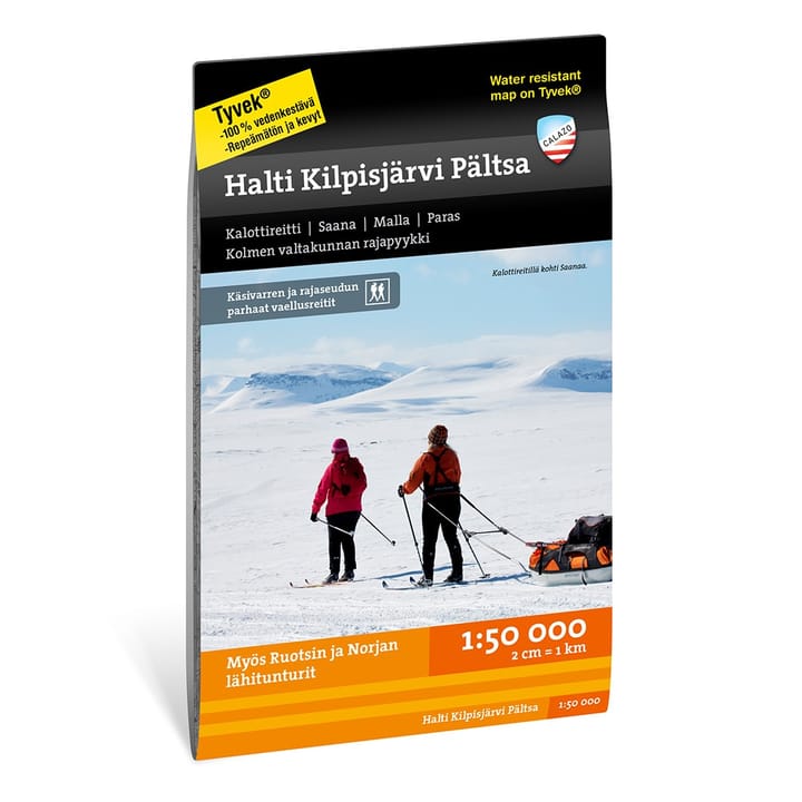 Halti Kilpisjärvi Pältsa 1:50.000 NoColour Calazo förlag