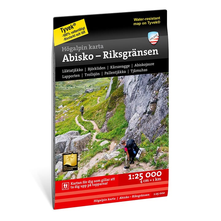 Calazo förlag Högalpin Karta Abisko & Riksgränsen Nocolour Calazo förlag