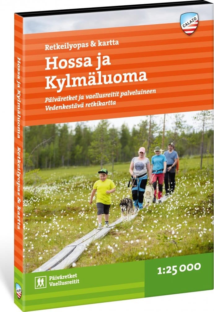 Hossa ja Kylmäluoma - Retkeilyopas ja kartta 1:25 000 NoColour Calazo förlag