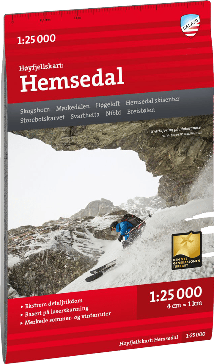 Calazo förlag Hemsedal 1:25 000 Alpine map Calazo förlag