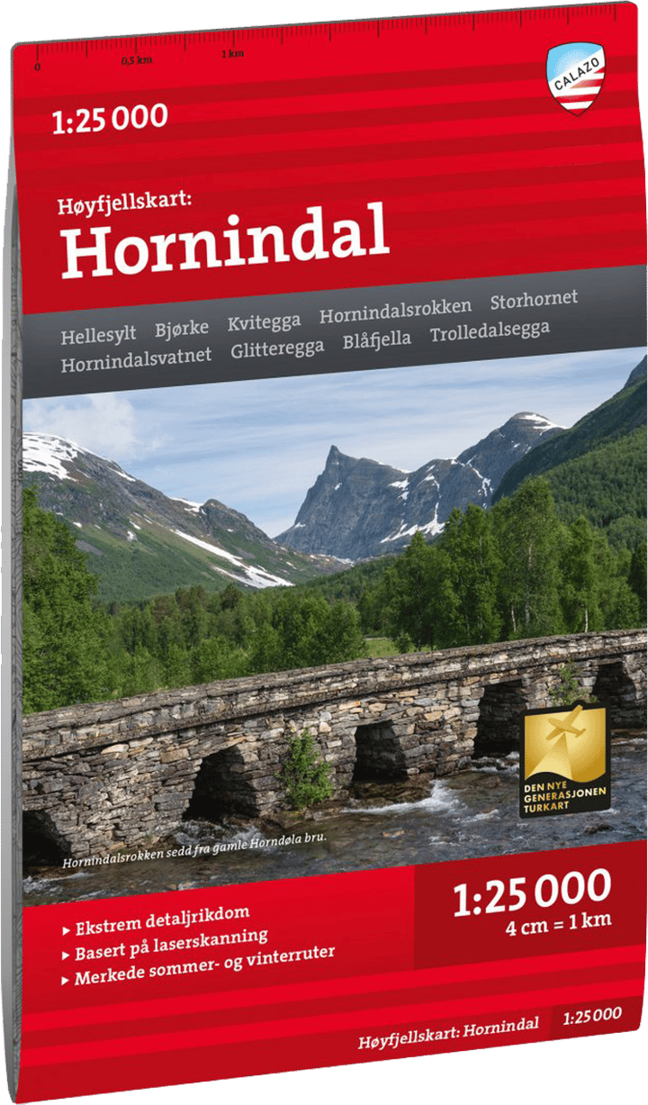 Calazo förlag Hornindal 1:25 000 Alpine map Calazo förlag