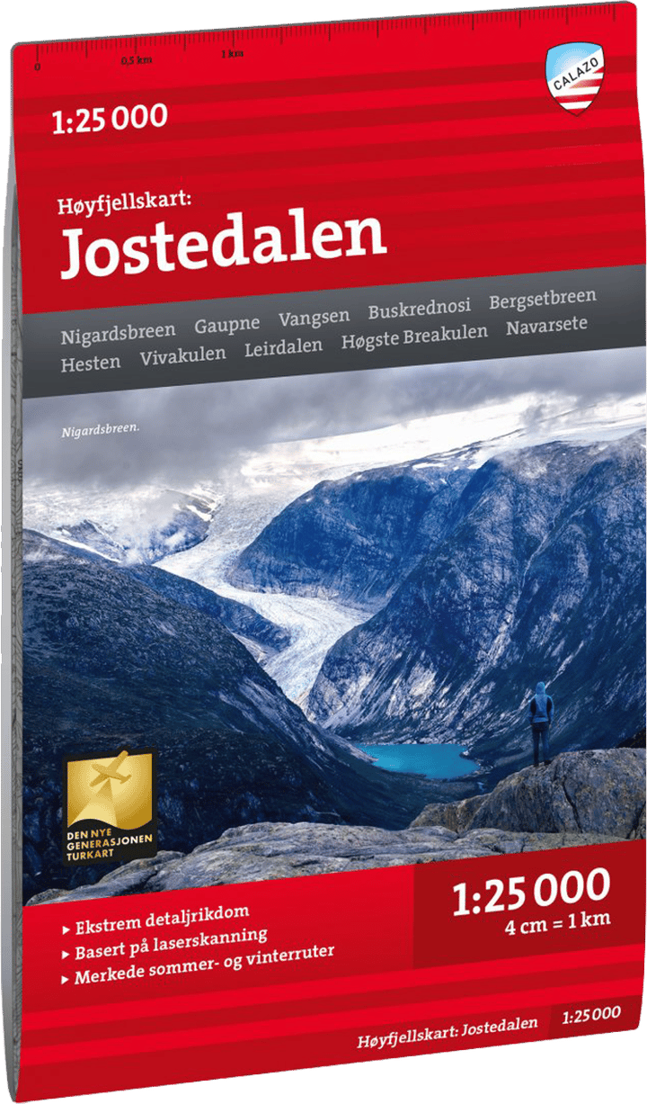 Calazo förlag Jostedalen 1:25 000 Alpine Map Calazo förlag
