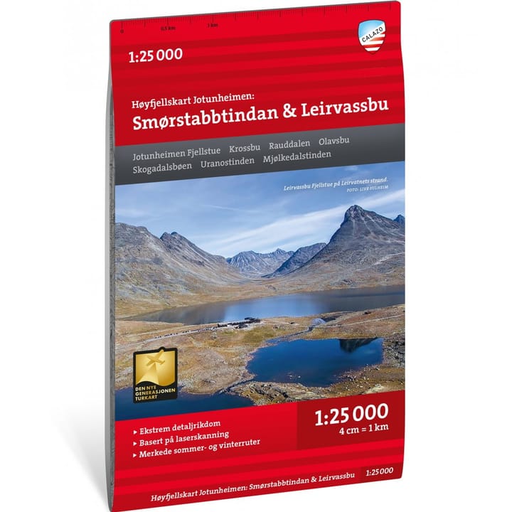 Calazo förlag Høyfjellskart Jotunheimen: Smørstabbstindan & Leirvassbu 1:25.000 NoColour Calazo förlag
